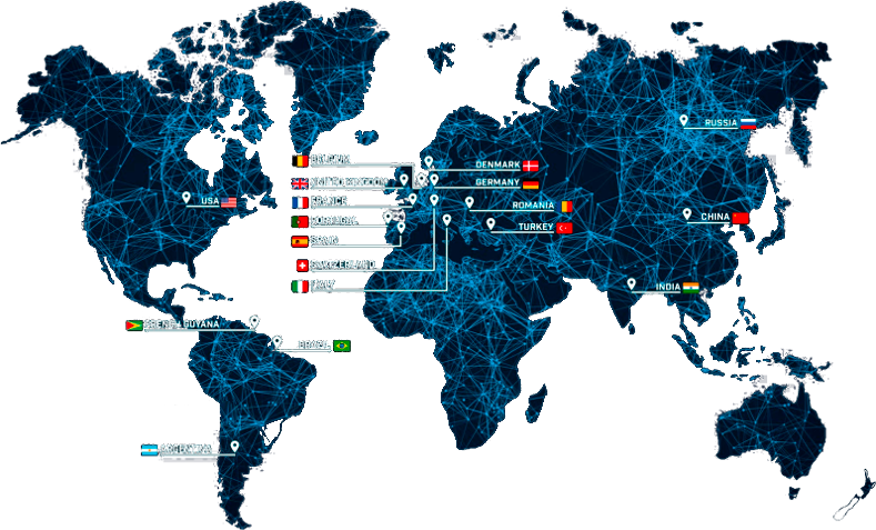 Expansion map of the esea group Expansion map of the esea group